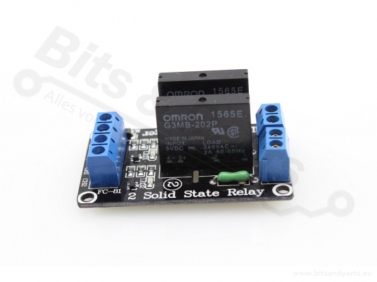 Relais board 2-kanaals 5V - Solid state relais